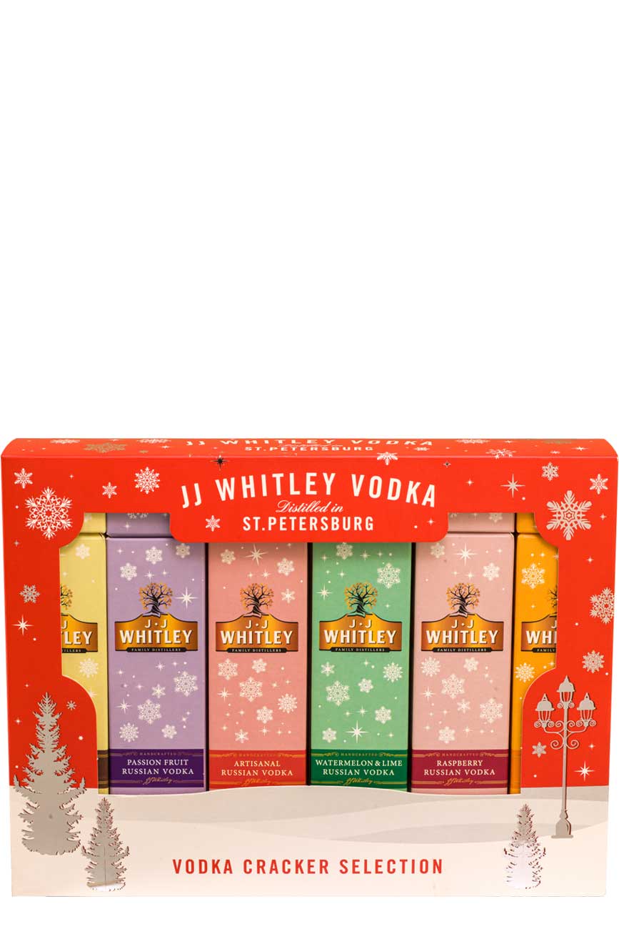 JJ Whitley Vodka Crackers Gift Set 6 x 5cl - Alcohol Emporium